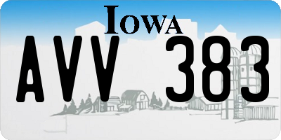 IA license plate AVV383