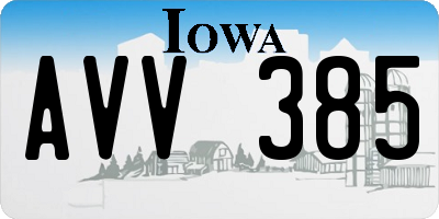 IA license plate AVV385