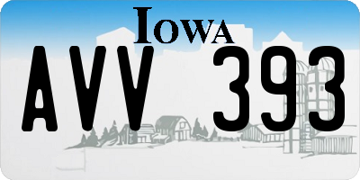 IA license plate AVV393