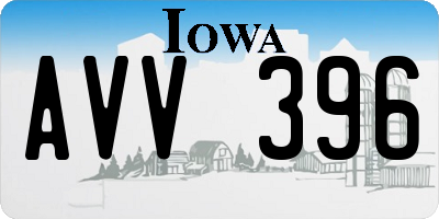 IA license plate AVV396
