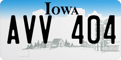 IA license plate AVV404