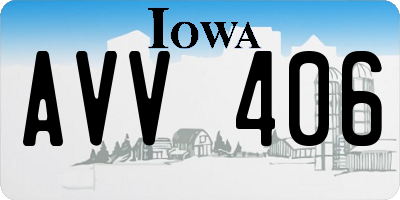 IA license plate AVV406