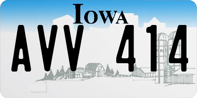 IA license plate AVV414