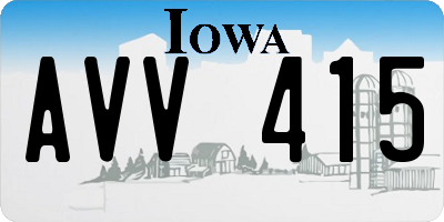 IA license plate AVV415