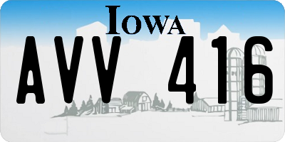 IA license plate AVV416