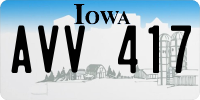 IA license plate AVV417