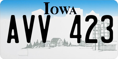 IA license plate AVV423