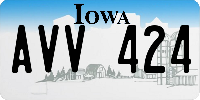 IA license plate AVV424