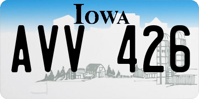 IA license plate AVV426