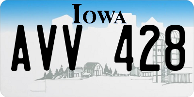 IA license plate AVV428