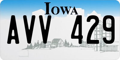 IA license plate AVV429