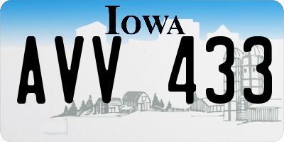 IA license plate AVV433