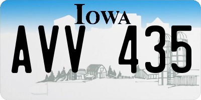 IA license plate AVV435