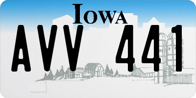 IA license plate AVV441