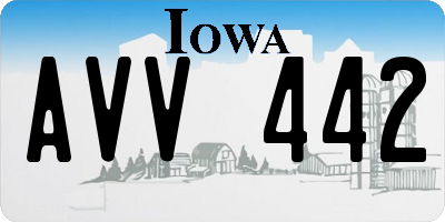 IA license plate AVV442