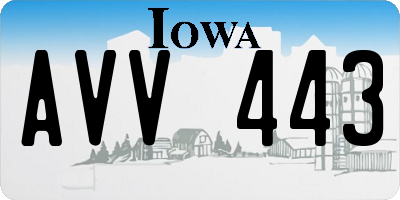 IA license plate AVV443