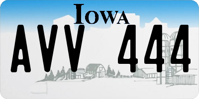 IA license plate AVV444