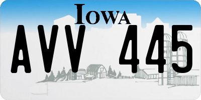 IA license plate AVV445