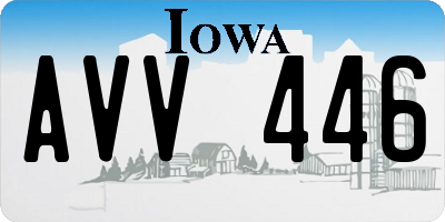 IA license plate AVV446