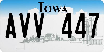 IA license plate AVV447