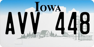 IA license plate AVV448