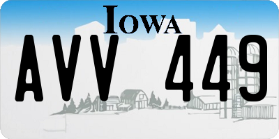 IA license plate AVV449