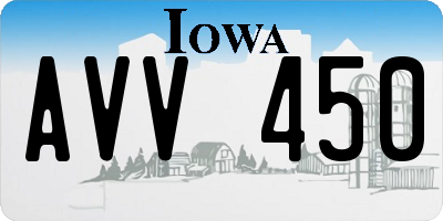 IA license plate AVV450