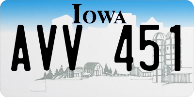 IA license plate AVV451