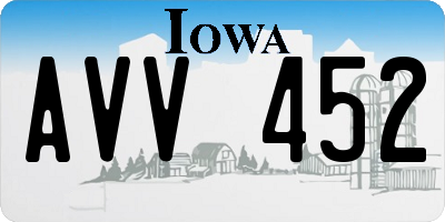 IA license plate AVV452