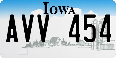 IA license plate AVV454