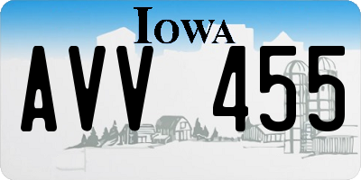 IA license plate AVV455