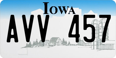 IA license plate AVV457
