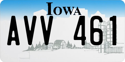IA license plate AVV461