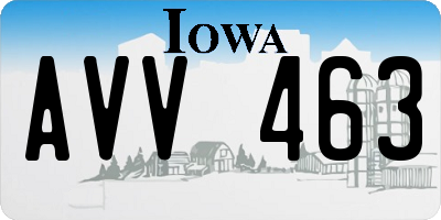 IA license plate AVV463