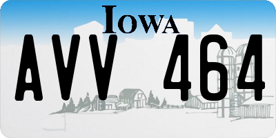 IA license plate AVV464