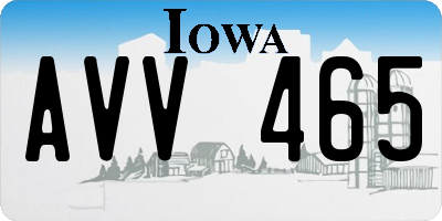 IA license plate AVV465