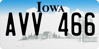 IA license plate AVV466