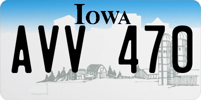 IA license plate AVV470