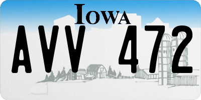 IA license plate AVV472