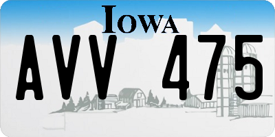IA license plate AVV475