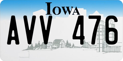 IA license plate AVV476