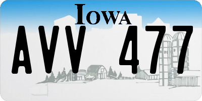 IA license plate AVV477