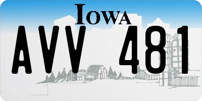 IA license plate AVV481