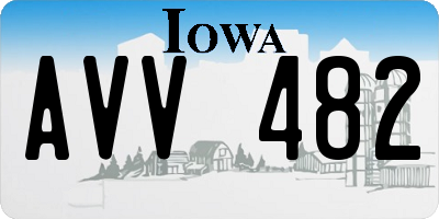 IA license plate AVV482