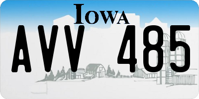 IA license plate AVV485