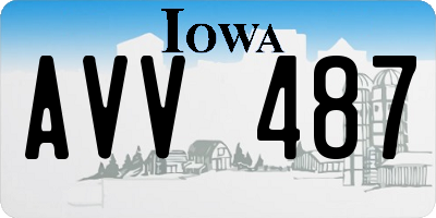 IA license plate AVV487