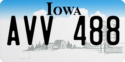 IA license plate AVV488