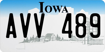 IA license plate AVV489