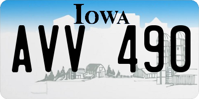 IA license plate AVV490