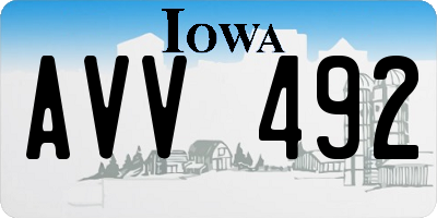IA license plate AVV492